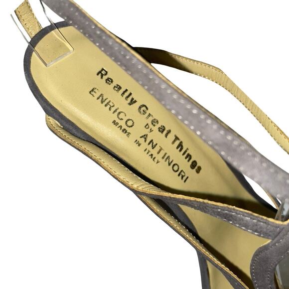 Really Great Things by Enrico Antinori Gray Suede Strappy Heels     Size: EU 38 - Picture 4 of 9